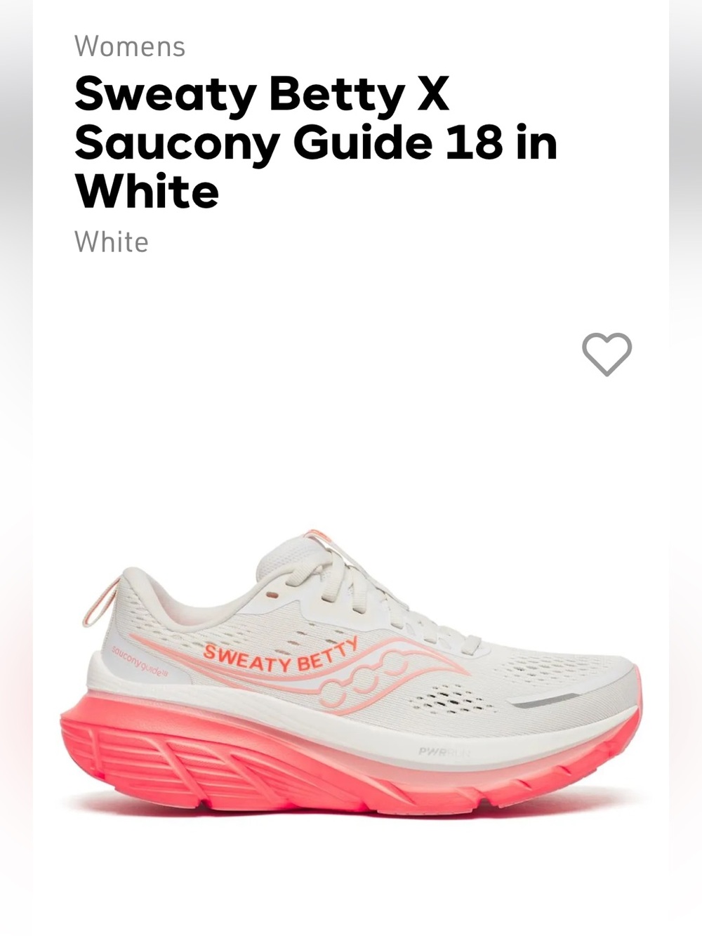 Saucony Guide 18,Woman’s Sweaty Betty White/Pink Athletic Running Shoes, Size 11 - Picture 4 of 16